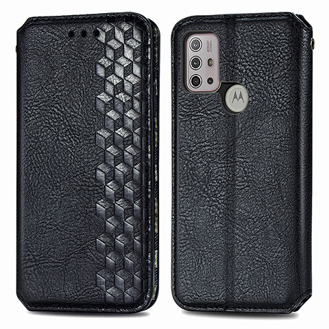 Custodia Portafoglio In Pelle Cover con Supporto S01D per Motorola Moto G20 Nero