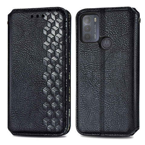 Custodia Portafoglio In Pelle Cover con Supporto S01D per Motorola Moto G50 Nero