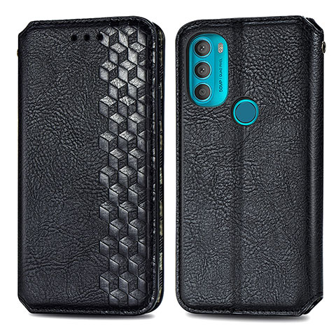 Custodia Portafoglio In Pelle Cover con Supporto S01D per Motorola Moto G71 5G Nero