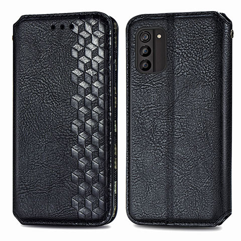 Custodia Portafoglio In Pelle Cover con Supporto S01D per Nokia G100 Nero