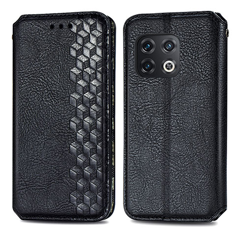 Custodia Portafoglio In Pelle Cover con Supporto S01D per OnePlus 10 Pro 5G Nero