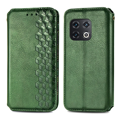 Custodia Portafoglio In Pelle Cover con Supporto S01D per OnePlus 10 Pro 5G Verde