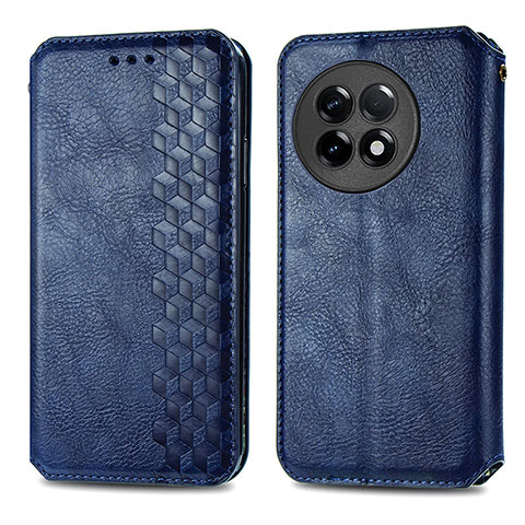 Custodia Portafoglio In Pelle Cover con Supporto S01D per OnePlus 11R 5G Blu