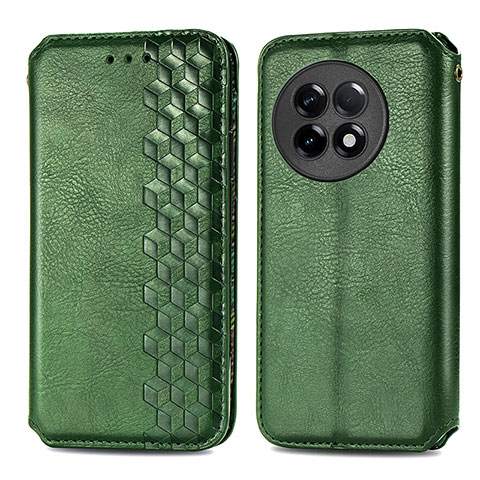 Custodia Portafoglio In Pelle Cover con Supporto S01D per OnePlus 11R 5G Verde