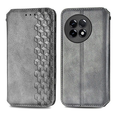 Custodia Portafoglio In Pelle Cover con Supporto S01D per OnePlus Ace 2 5G Grigio