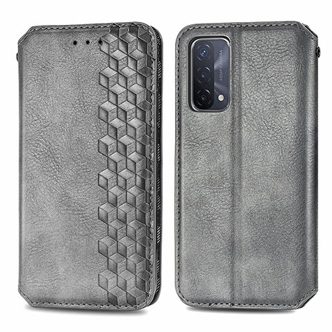 Custodia Portafoglio In Pelle Cover con Supporto S01D per OnePlus Nord N200 5G Grigio