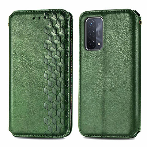 Custodia Portafoglio In Pelle Cover con Supporto S01D per OnePlus Nord N200 5G Verde