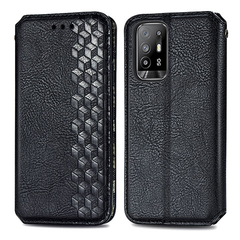 Custodia Portafoglio In Pelle Cover con Supporto S01D per Oppo A94 5G Nero