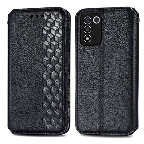 Custodia Portafoglio In Pelle Cover con Supporto S01D per Oppo K9S 5G Nero