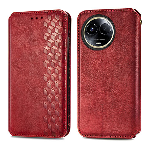 Custodia Portafoglio In Pelle Cover con Supporto S01D per Realme 11 5G Rosso