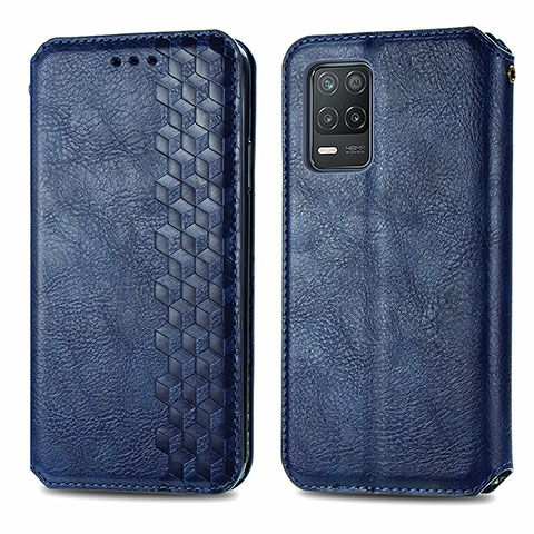 Custodia Portafoglio In Pelle Cover con Supporto S01D per Realme 8 5G Blu