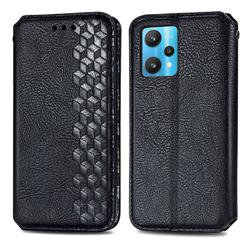 Custodia Portafoglio In Pelle Cover con Supporto S01D per Realme 9 4G Nero