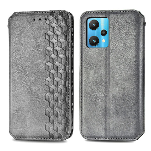 Custodia Portafoglio In Pelle Cover con Supporto S01D per Realme 9 5G Grigio