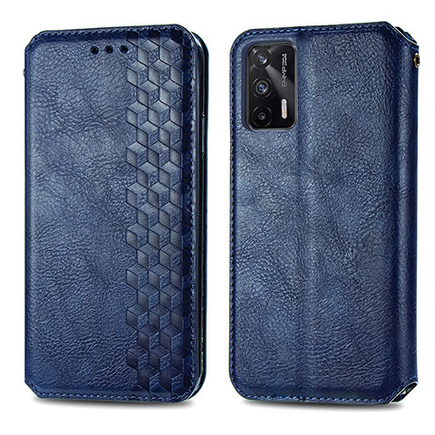 Custodia Portafoglio In Pelle Cover con Supporto S01D per Realme GT 5G Blu