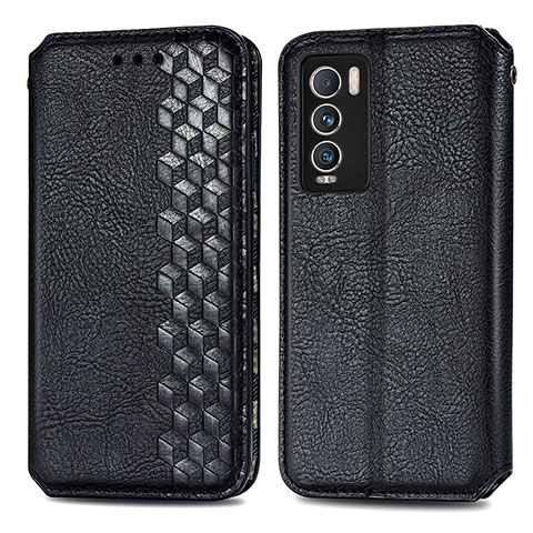 Custodia Portafoglio In Pelle Cover con Supporto S01D per Realme GT Master Explorer 5G Nero