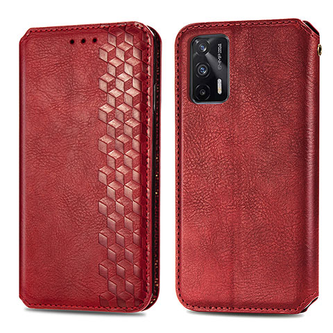 Custodia Portafoglio In Pelle Cover con Supporto S01D per Realme GT Neo 5G Rosso