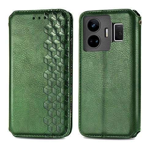 Custodia Portafoglio In Pelle Cover con Supporto S01D per Realme GT Neo5 5G Verde