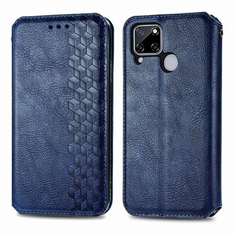 Custodia Portafoglio In Pelle Cover con Supporto S01D per Realme Narzo 20 Blu