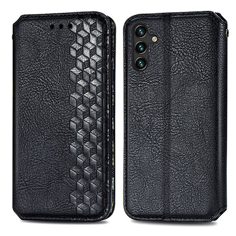 Custodia Portafoglio In Pelle Cover con Supporto S01D per Samsung Galaxy A04s Nero