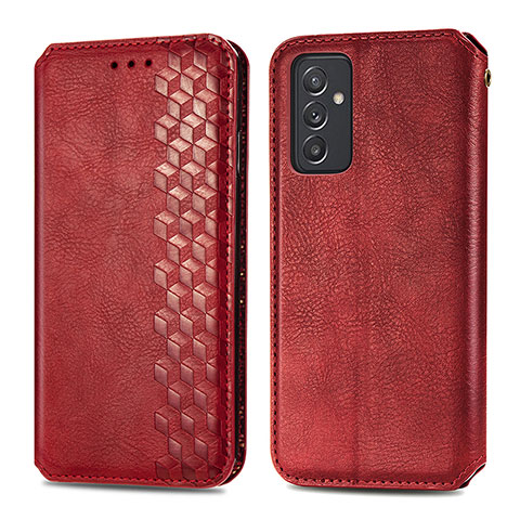 Custodia Portafoglio In Pelle Cover con Supporto S01D per Samsung Galaxy A05s Rosso