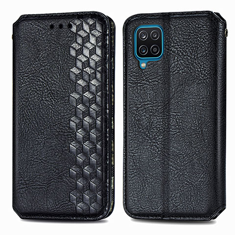 Custodia Portafoglio In Pelle Cover con Supporto S01D per Samsung Galaxy A22 4G Nero