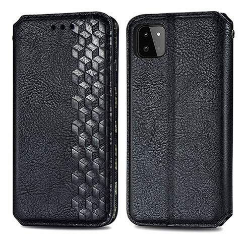 Custodia Portafoglio In Pelle Cover con Supporto S01D per Samsung Galaxy A22s 5G Nero