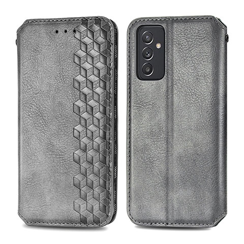 Custodia Portafoglio In Pelle Cover con Supporto S01D per Samsung Galaxy A24 4G Grigio