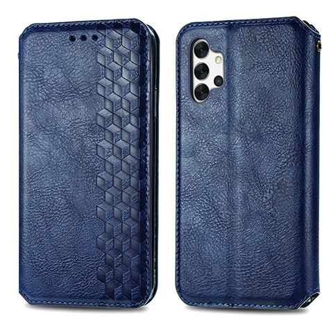 Custodia Portafoglio In Pelle Cover con Supporto S01D per Samsung Galaxy A32 5G Blu