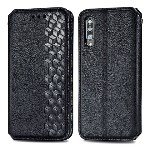 Custodia Portafoglio In Pelle Cover con Supporto S01D per Samsung Galaxy A70S Nero