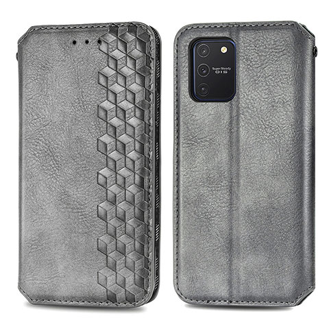 Custodia Portafoglio In Pelle Cover con Supporto S01D per Samsung Galaxy A91 Grigio