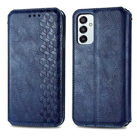 Custodia Portafoglio In Pelle Cover con Supporto S01D per Samsung Galaxy F23 5G Blu