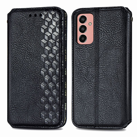 Custodia Portafoglio In Pelle Cover con Supporto S01D per Samsung Galaxy M13 4G Nero