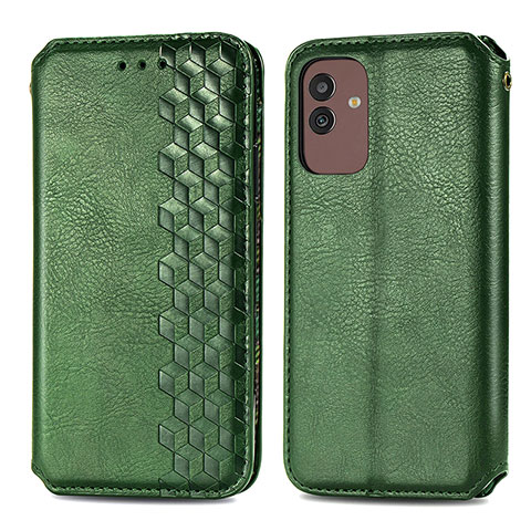 Custodia Portafoglio In Pelle Cover con Supporto S01D per Samsung Galaxy M13 5G Verde