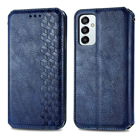 Custodia Portafoglio In Pelle Cover con Supporto S01D per Samsung Galaxy M23 5G Blu