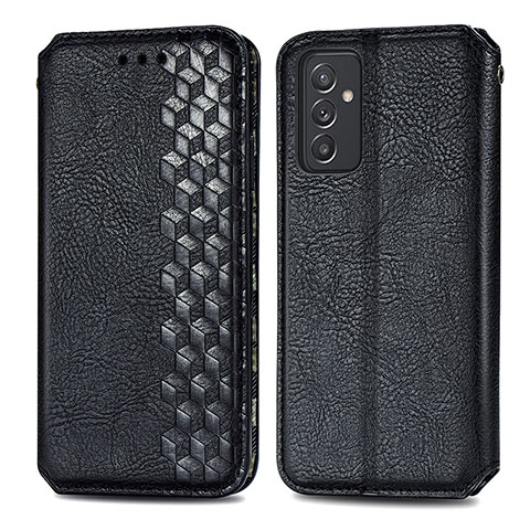 Custodia Portafoglio In Pelle Cover con Supporto S01D per Samsung Galaxy Quantum2 5G Nero