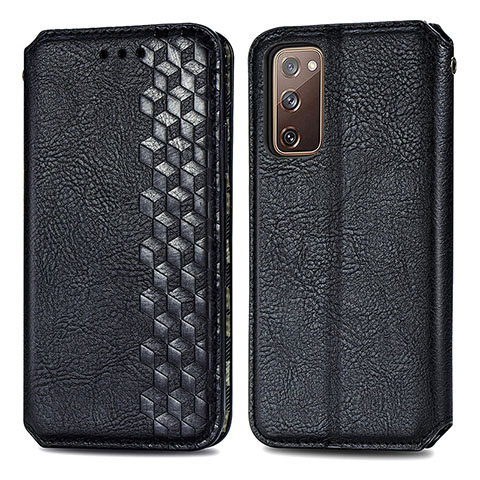 Custodia Portafoglio In Pelle Cover con Supporto S01D per Samsung Galaxy S20 FE 5G Nero