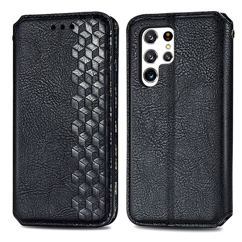 Custodia Portafoglio In Pelle Cover con Supporto S01D per Samsung Galaxy S21 Ultra 5G Nero