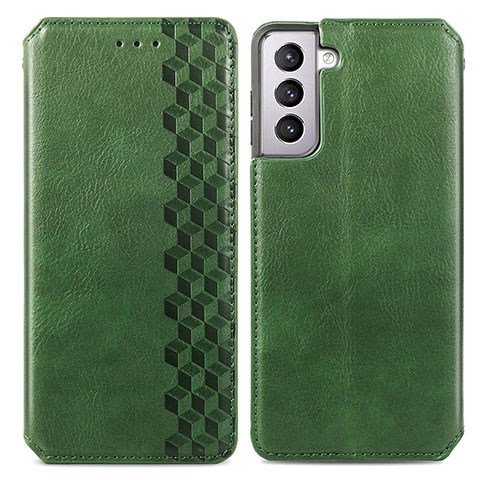 Custodia Portafoglio In Pelle Cover con Supporto S01D per Samsung Galaxy S23 Plus 5G Verde