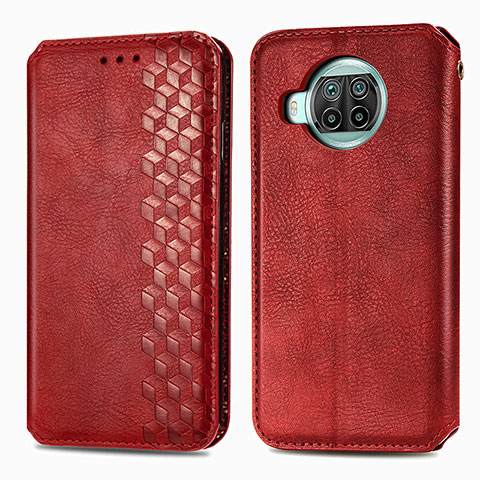 Custodia Portafoglio In Pelle Cover con Supporto S01D per Xiaomi Mi 10i 5G Rosso