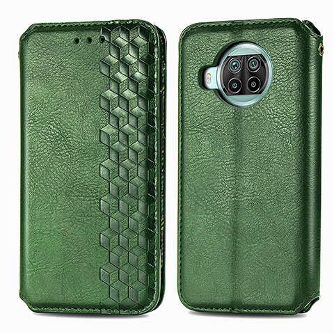 Custodia Portafoglio In Pelle Cover con Supporto S01D per Xiaomi Mi 10i 5G Verde