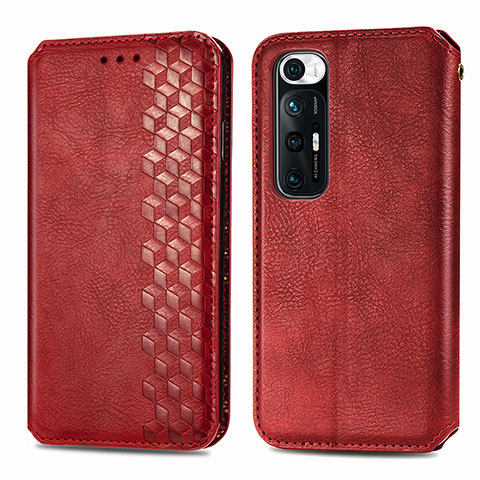 Custodia Portafoglio In Pelle Cover con Supporto S01D per Xiaomi Mi 10S 5G Rosso