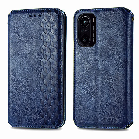 Custodia Portafoglio In Pelle Cover con Supporto S01D per Xiaomi Mi 11i 5G Blu