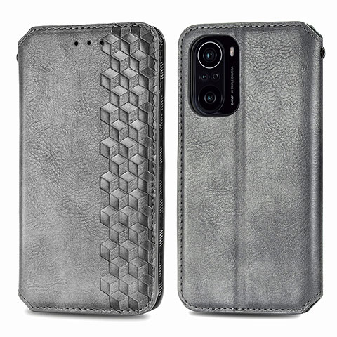 Custodia Portafoglio In Pelle Cover con Supporto S01D per Xiaomi Mi 11X 5G Grigio