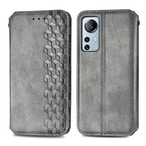 Custodia Portafoglio In Pelle Cover con Supporto S01D per Xiaomi Mi 12 Lite 5G Grigio