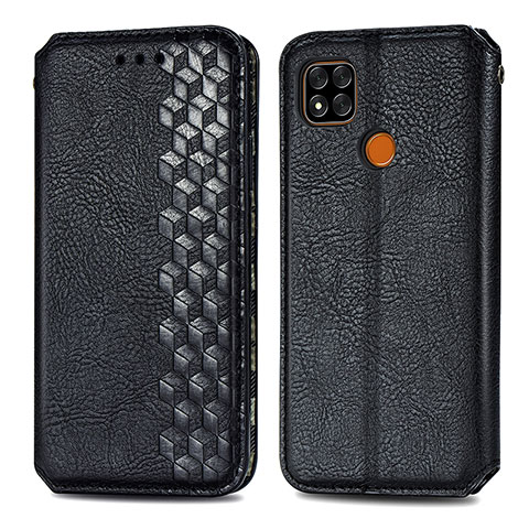 Custodia Portafoglio In Pelle Cover con Supporto S01D per Xiaomi POCO C3 Nero