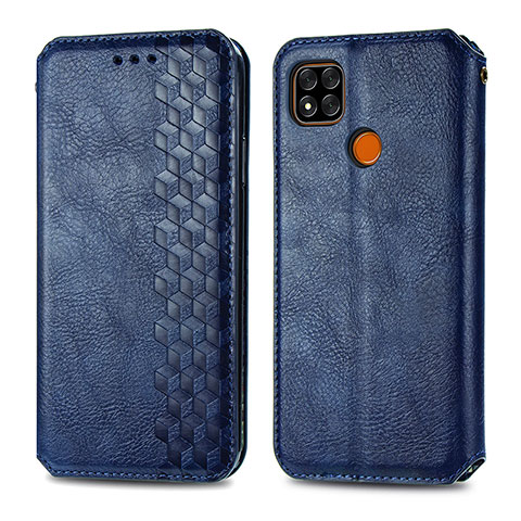 Custodia Portafoglio In Pelle Cover con Supporto S01D per Xiaomi POCO C31 Blu