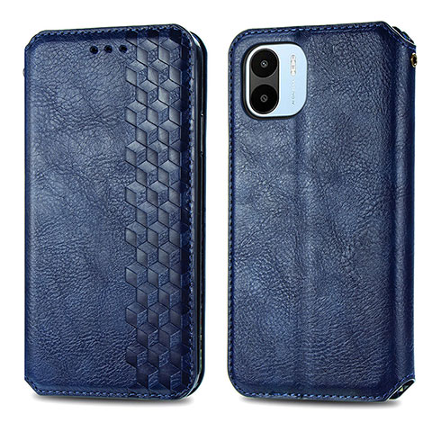 Custodia Portafoglio In Pelle Cover con Supporto S01D per Xiaomi Poco C50 Blu