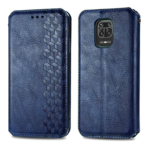 Custodia Portafoglio In Pelle Cover con Supporto S01D per Xiaomi Poco M2 Pro Blu