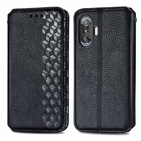 Custodia Portafoglio In Pelle Cover con Supporto S01D per Xiaomi Redmi K40 Gaming 5G Nero