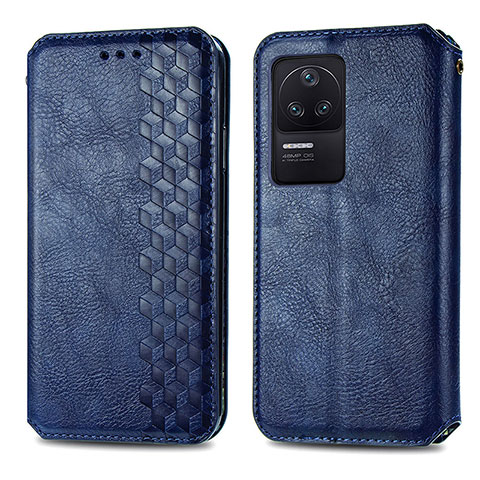 Custodia Portafoglio In Pelle Cover con Supporto S01D per Xiaomi Redmi K40S 5G Blu